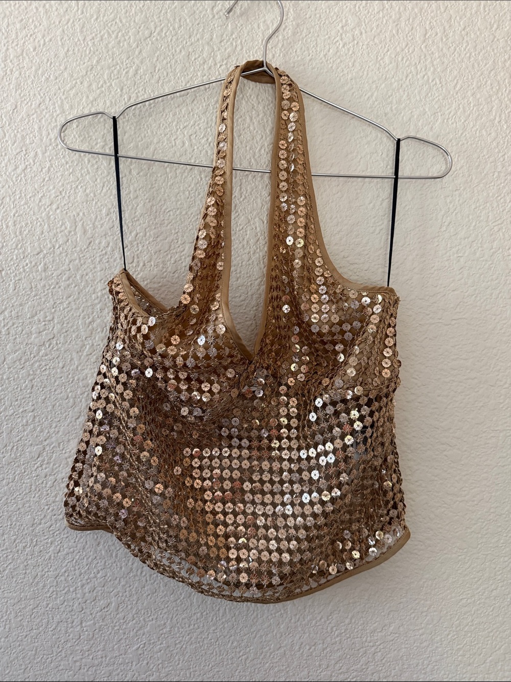 H&M Bronze Sequin top